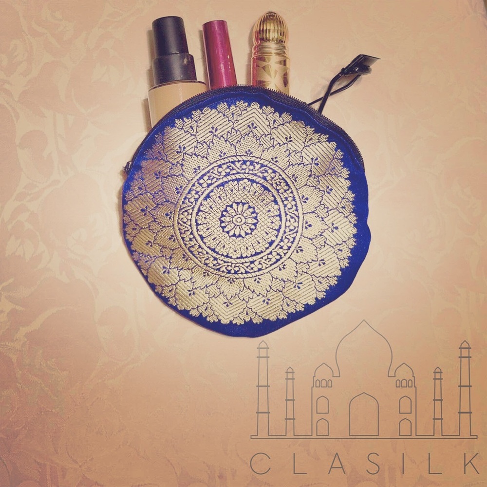 Royal Blue Circular Pouch